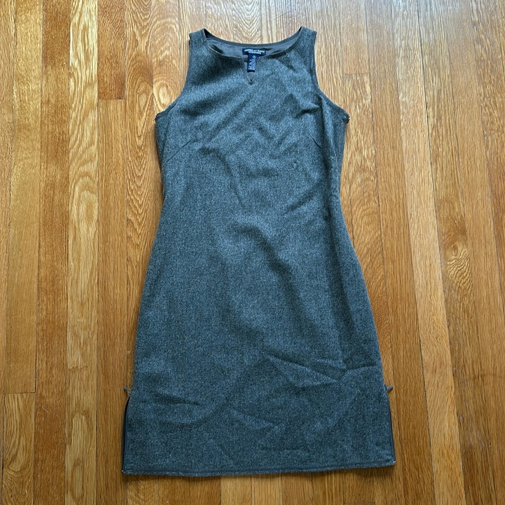 Gray American Eagle Outfitters wool blend midi dress size 4